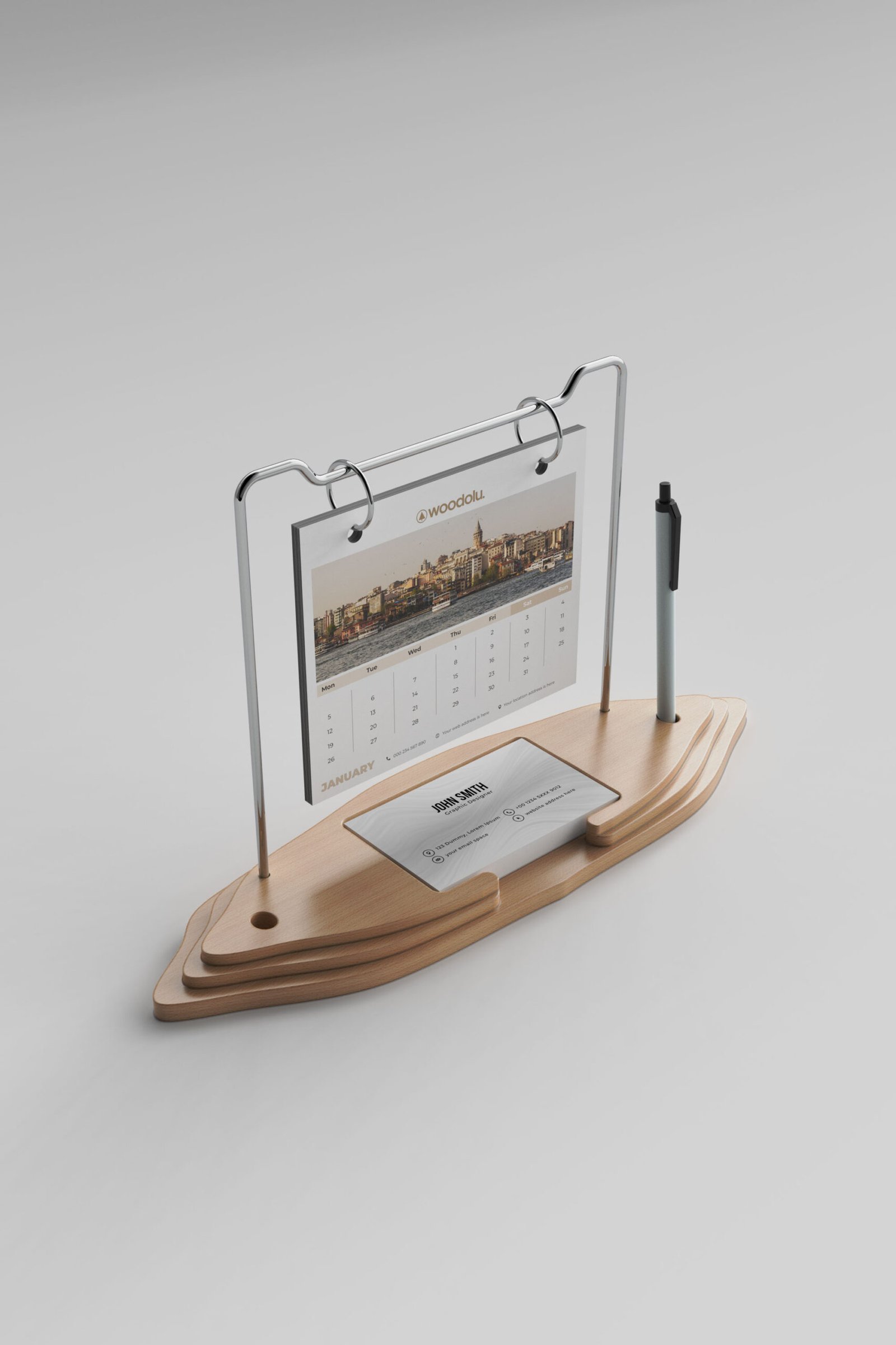 ta-14-344 TA-14 Ahşap Masa Takvimi - Görsel 1