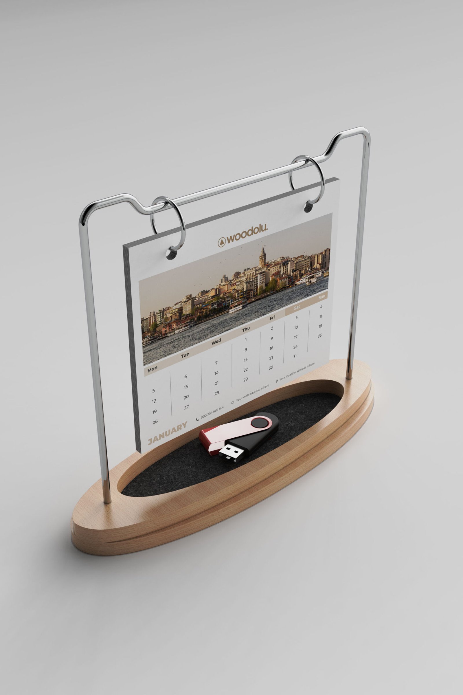 ta-21-.356 TA-21 Ahşap Masa Takvimi - Görsel 1